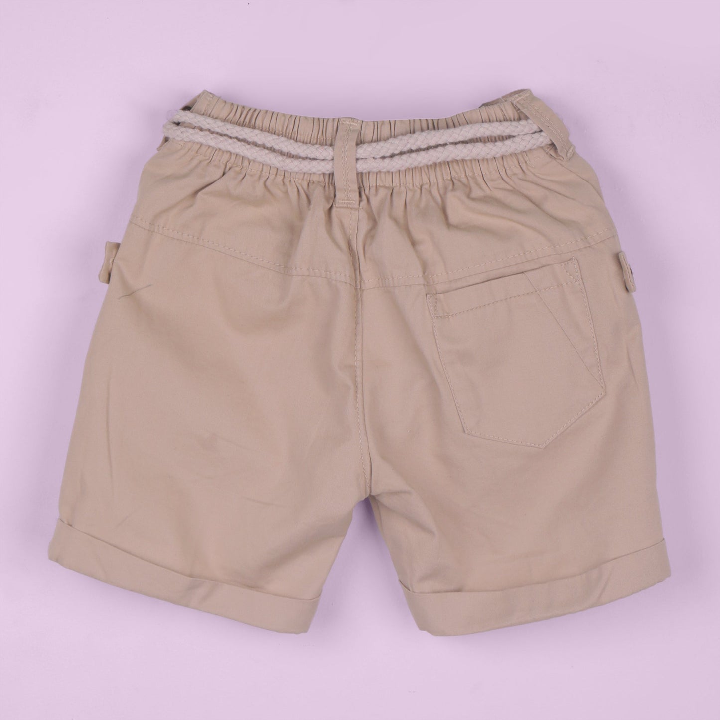 Little Collars Boys’ Summer Outfit – Olive Shirt, T-Shirt & Shorts