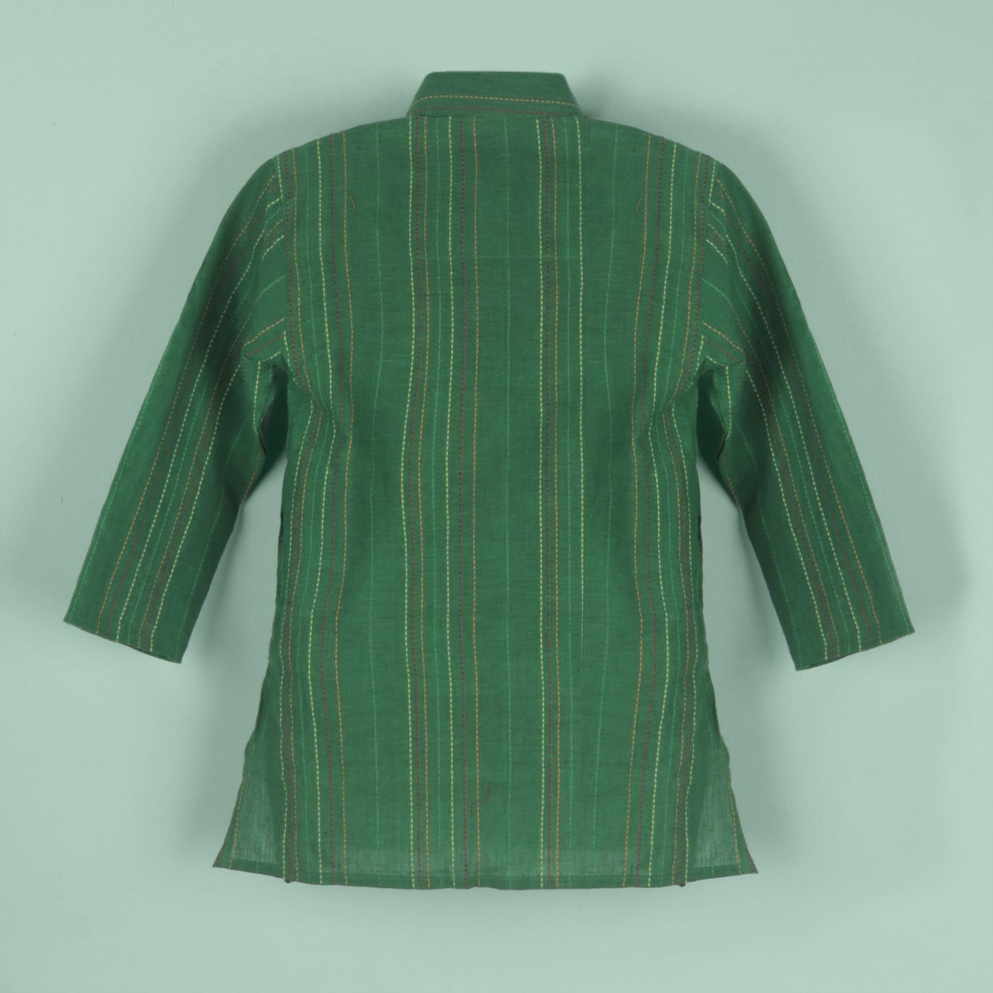 Evergreen Charm – Boys’ Embroidered Kurta Pyjama
