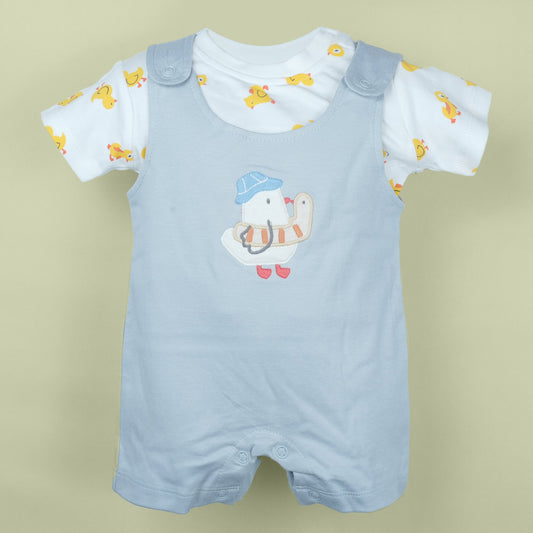 Grey Cuddles – Toffyhouse Boys’ Cotton Romper Set