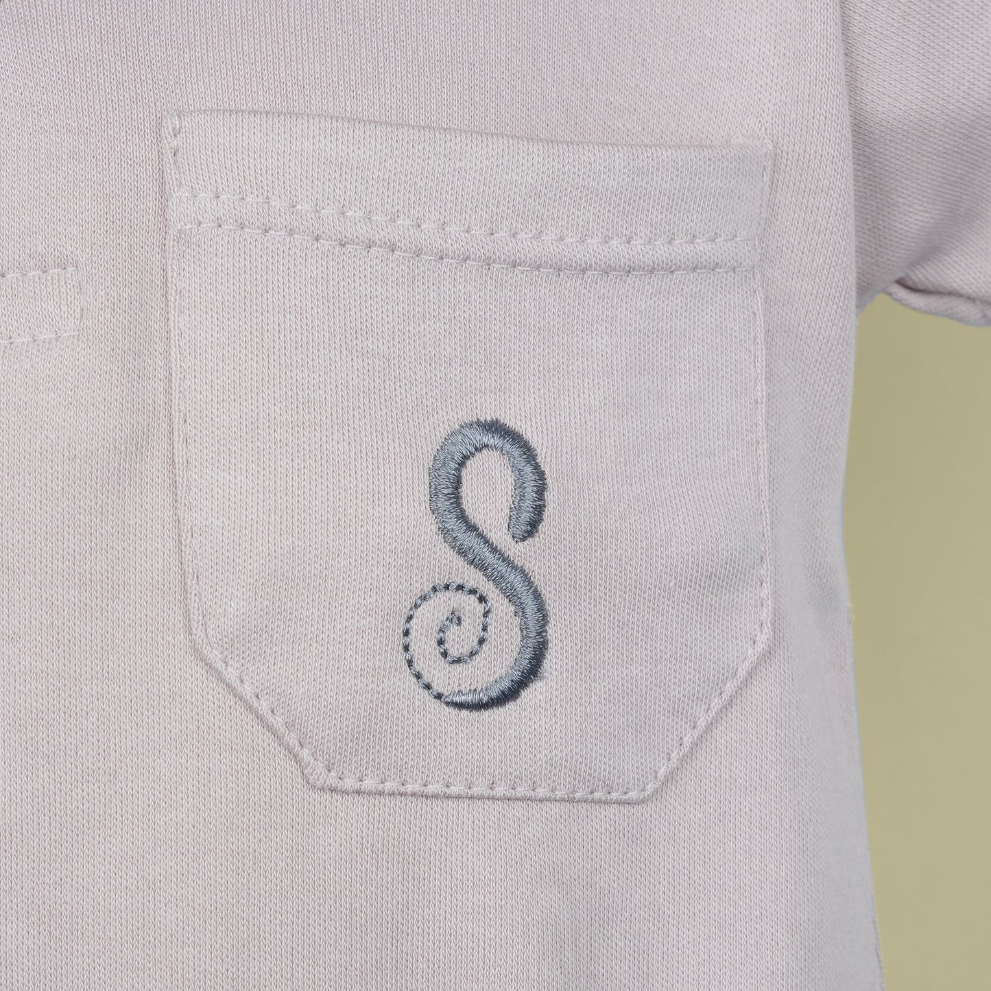 Breezy & Playful: Neo Nate Boys Light Grey Knee-Length Romper with Embroidery
