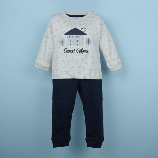 Ready for Snuggles: All Over Prints T-Shirt and Full-Length Pant Set