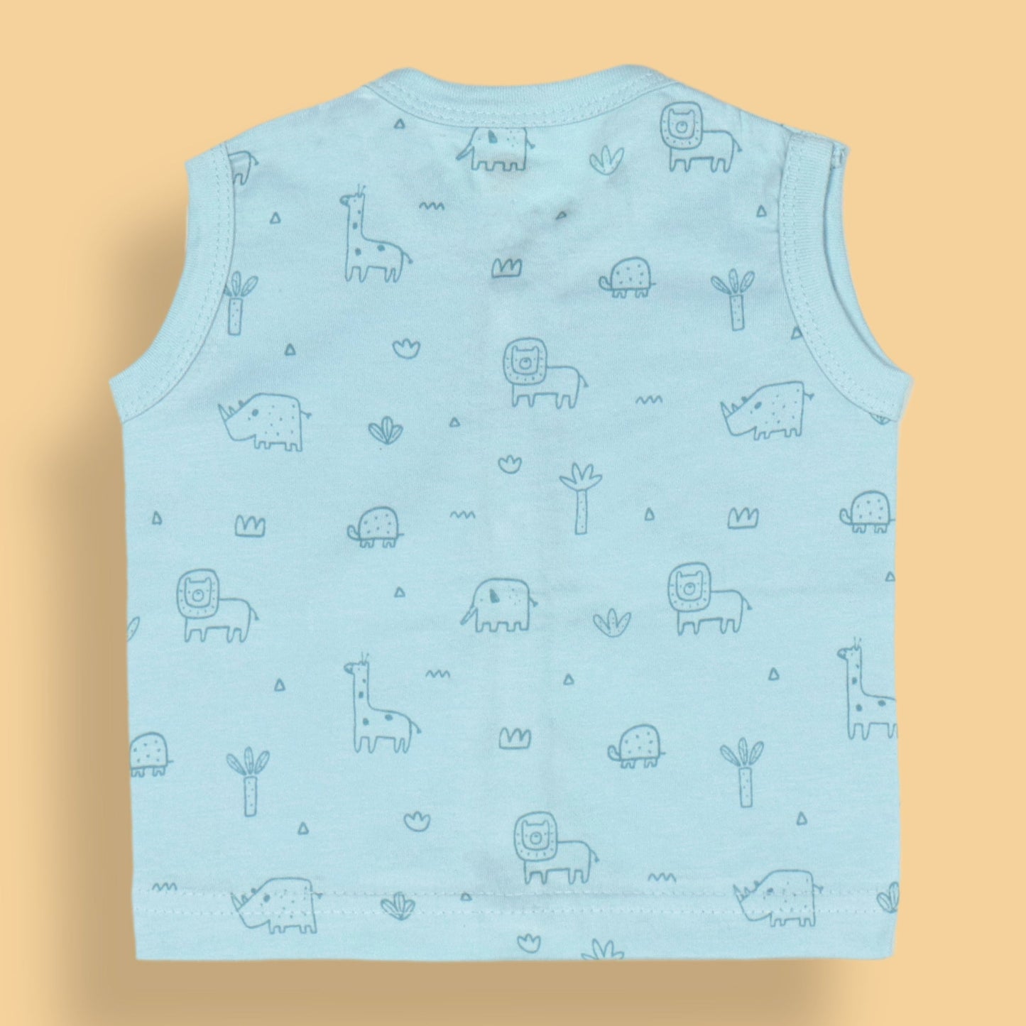 Zero's Cozy Crew Jhabla - Soft Sleeveless Shirt Sprinkled with Anchors, Bears & Space Fun (Pack of 3)