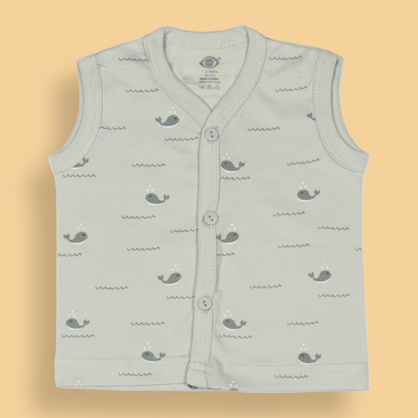 Zero Snug Seas Soft Vest - playtime-ready with sea critters and cozy cotton! - Pack of 3