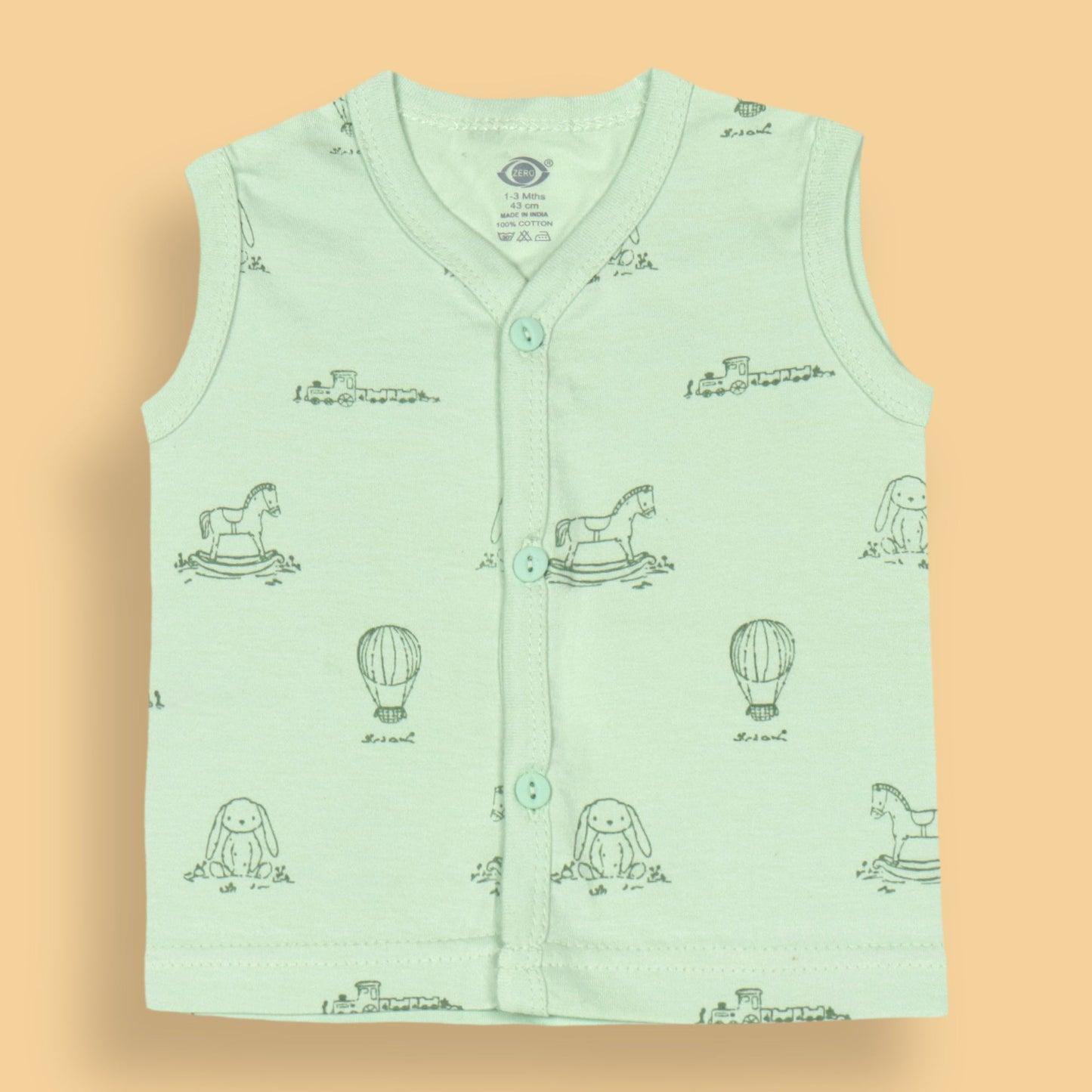 Zero Snug Seas Soft Vest - playtime-ready with sea critters and cozy cotton! - Pack of 3