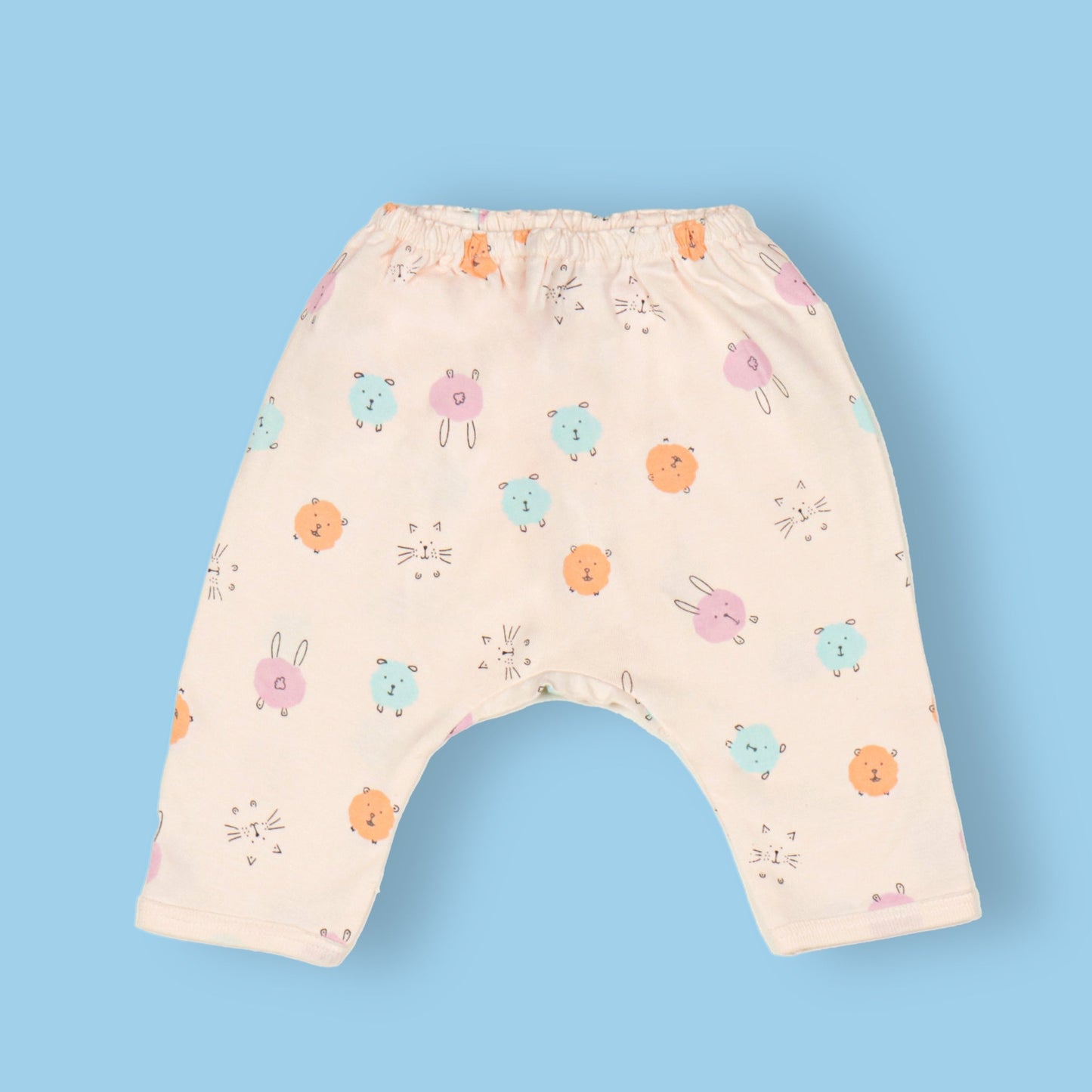 Pink Rabbit Soft & Sunny Trio: Cozily Colorful Diaper Leggings for Playful Little Girls
