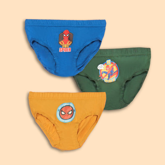 Body Care Boys Solid Cotton Blend Briefs Pack of 3 (Any Color)