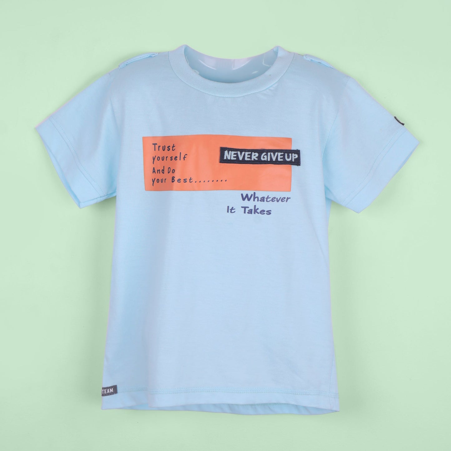Everyday Cool – Boys’ Turquoise Motivational Print Outfit