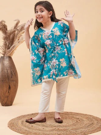 Celebration Ready – Turquoise Ethnic Set for Girls