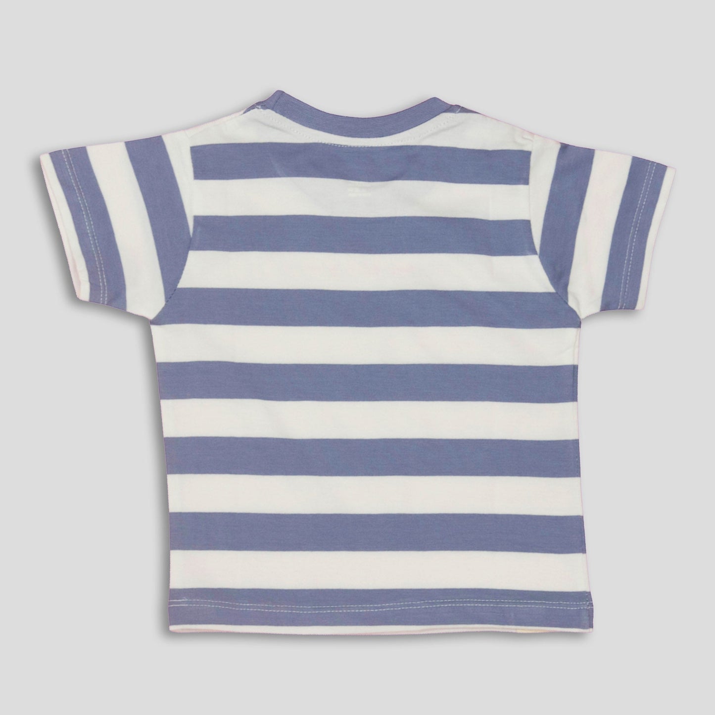 Pink Rabbit Teal Blue Cotton Tee –  Cap Sleeve, Cheerful “Always with a Smile” Design