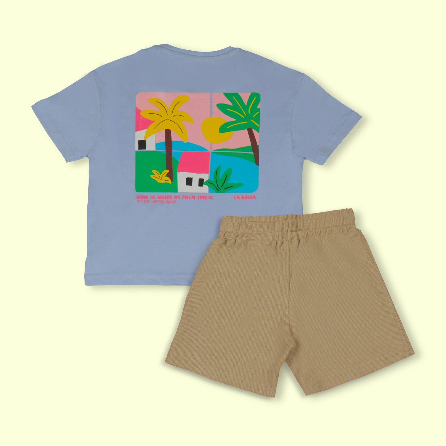 Mumbl Jumbl Girls’ T-shirt & Drawstring Shorts Set – Half Sleeve Top & Knee-Length Shorts, Summer Essentials