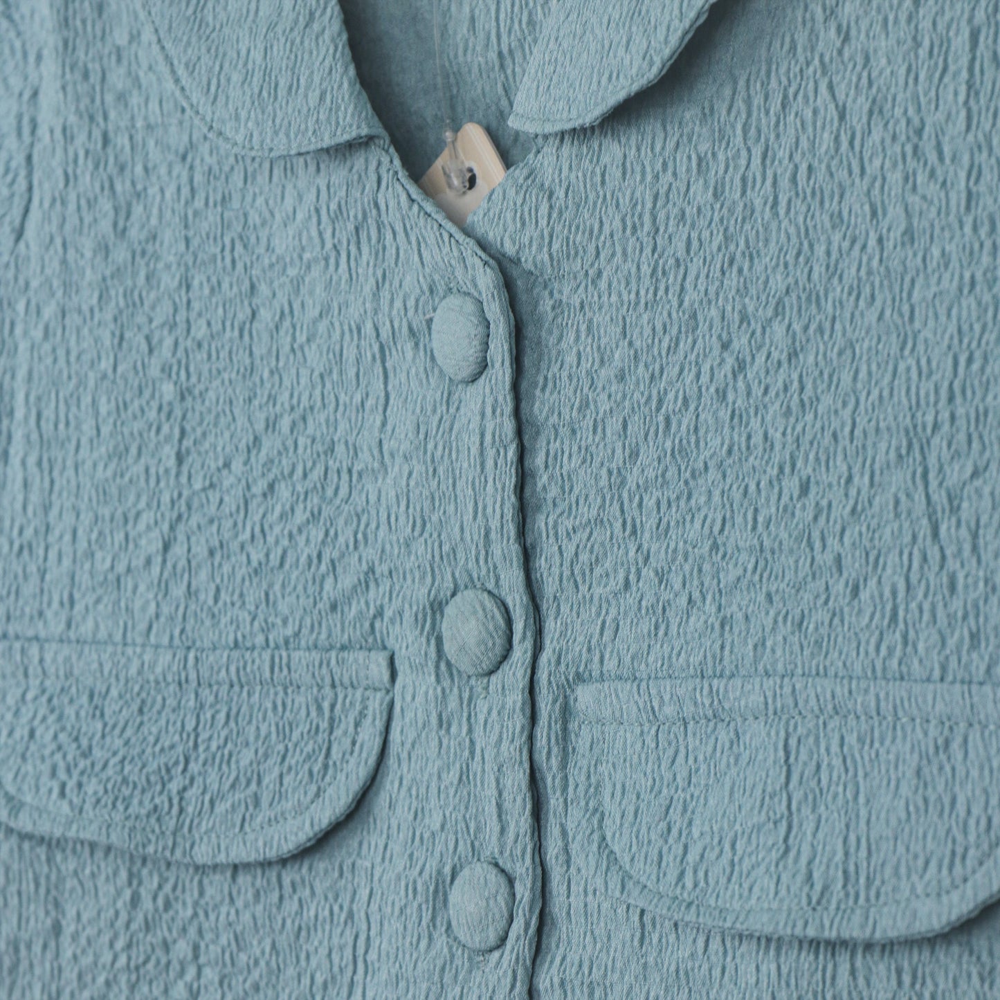 Toffyhouse Girls’ Teal Blue Cotton Blend Polo Collar Top & Knee-Length Shorts Set