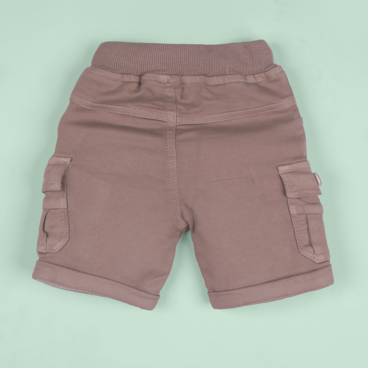 Breathable Comfort – Boys’ Teal Blue Cotton Knit Outfit with Capris