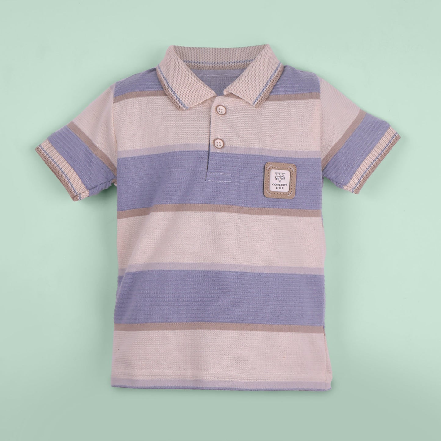 Breathable Comfort – Boys’ Teal Blue Cotton Knit Outfit with Capris