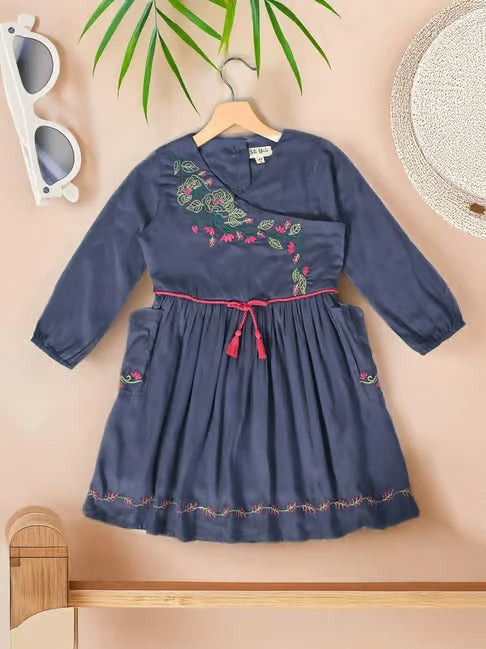 Happy Twirls: Teal Blue Frock by Bella Moda