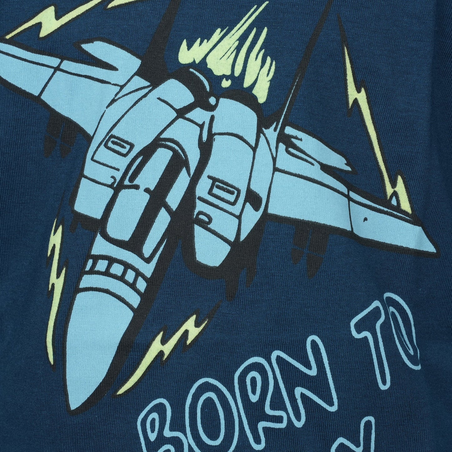 Sky High Tee – Big Premier Boys’ Teal Blue Full Sleeve Cotton T-Shirt
