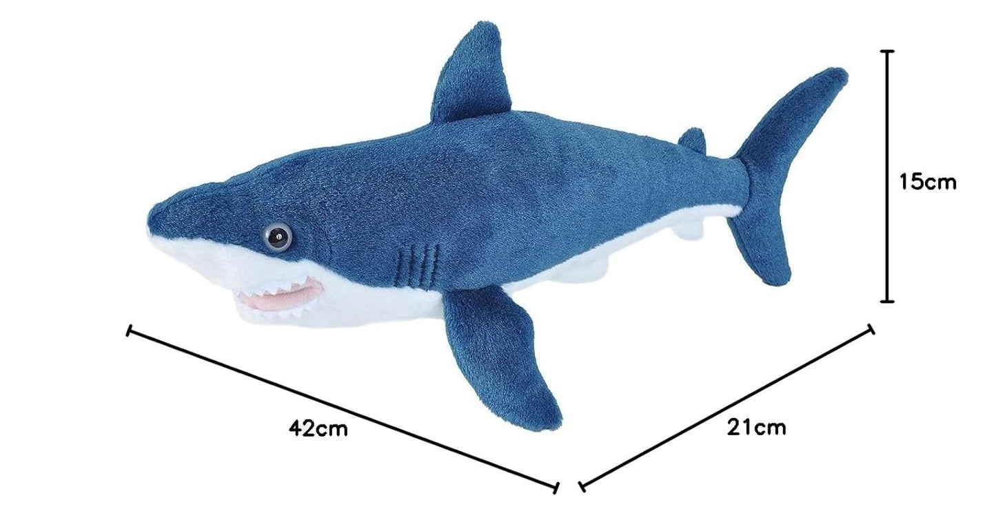 WILD REPUBLIC Cuddlekins Mini Mako Shark Stuffed Animal Plush Toy Gifts for Kids 8 Inches