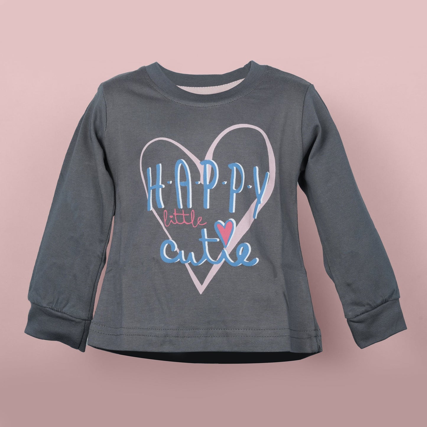 Big Premier Girl's Charcoal Grey 'Happy Little Cutie' Top