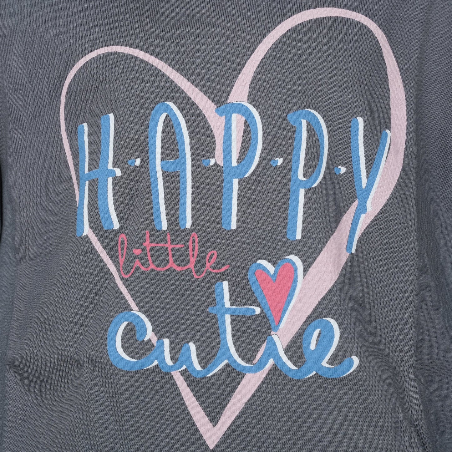 Big Premier Girl's Charcoal Grey 'Happy Little Cutie' Top