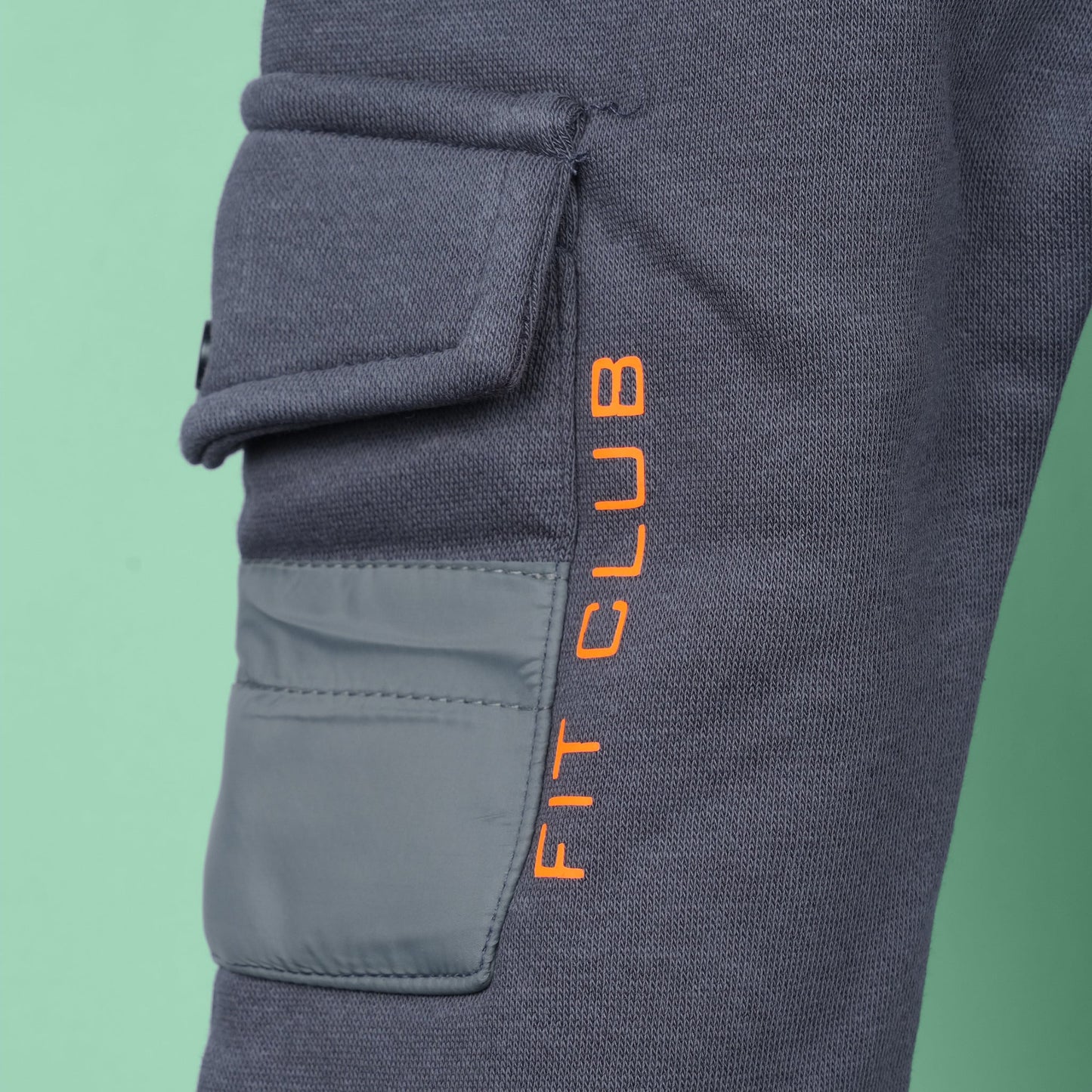 Baby Loon Boy's Warmth+ Charcoal Grey Cargo Pants (Applique)