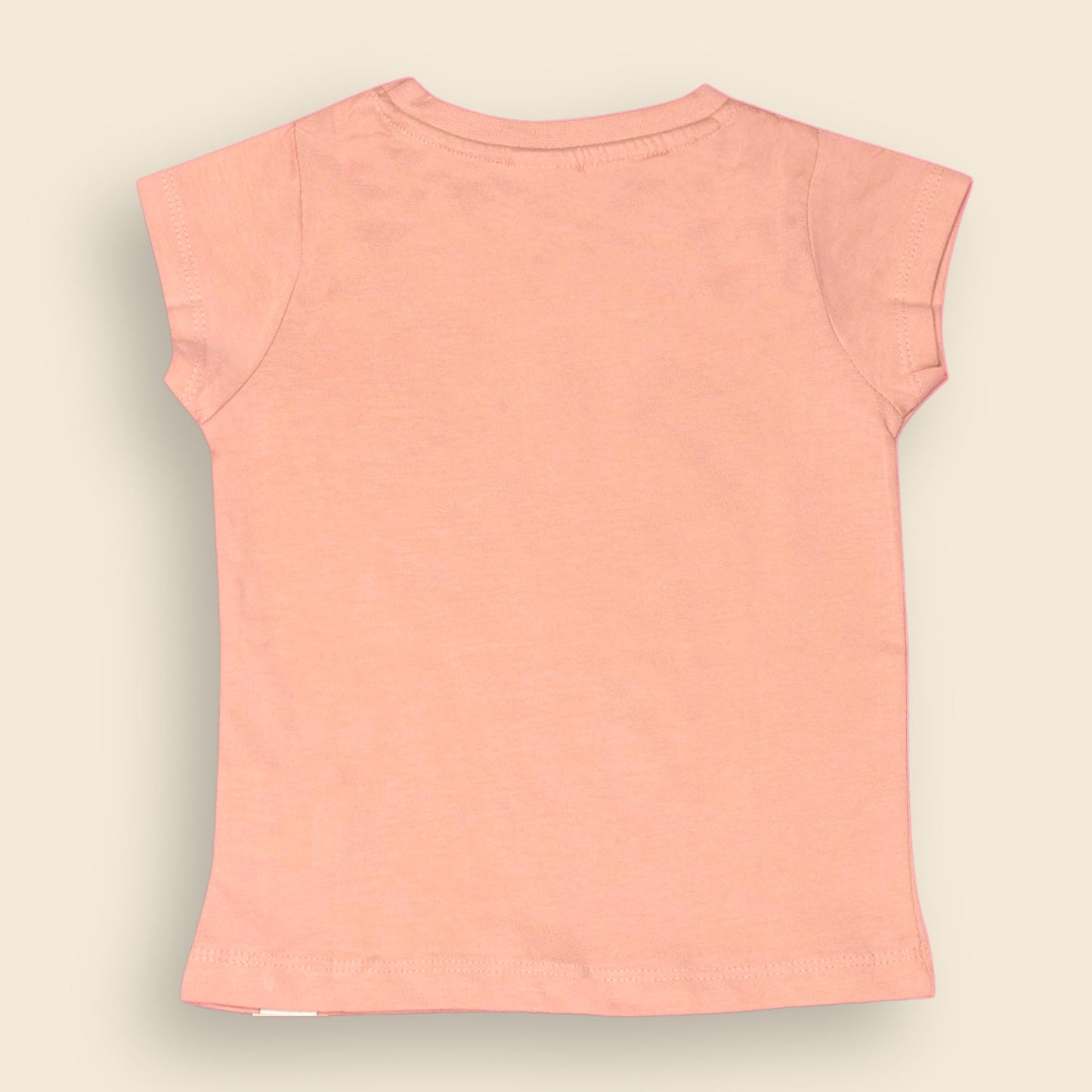 Ollypop Girls’ Dark Peach Hawaii Island Casual Top – Breathable Summer & Monsoon Essential with Beach Vibes Print