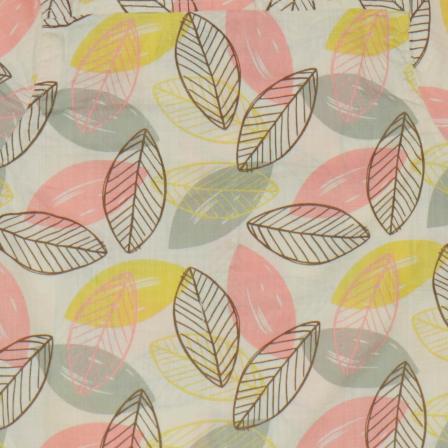 Dew Drop Boys' Cotton Shirt with Leaves Print – Soft Fabric, Half Sleeves, Summer Essentials (Peach)