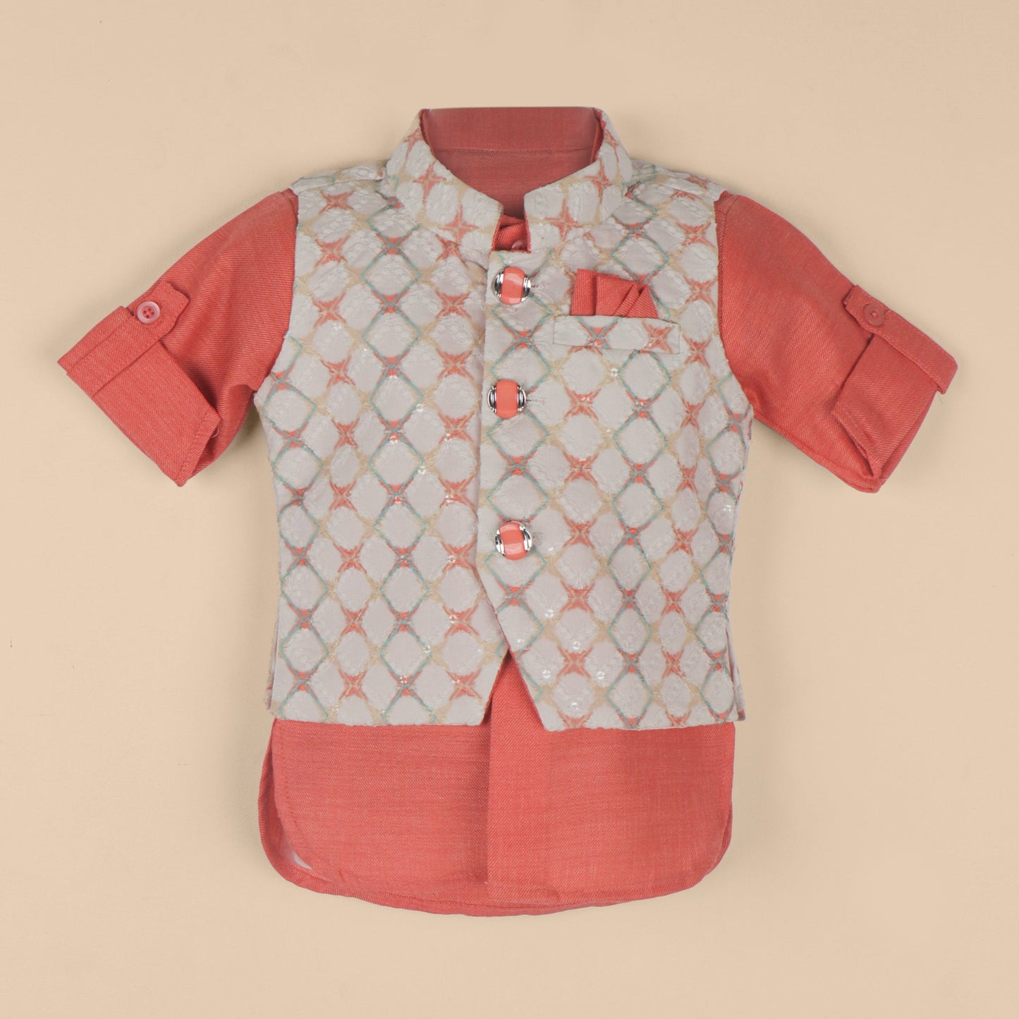 Royal Charm – Boys’ Cotton Blend Ethnic Ensemble