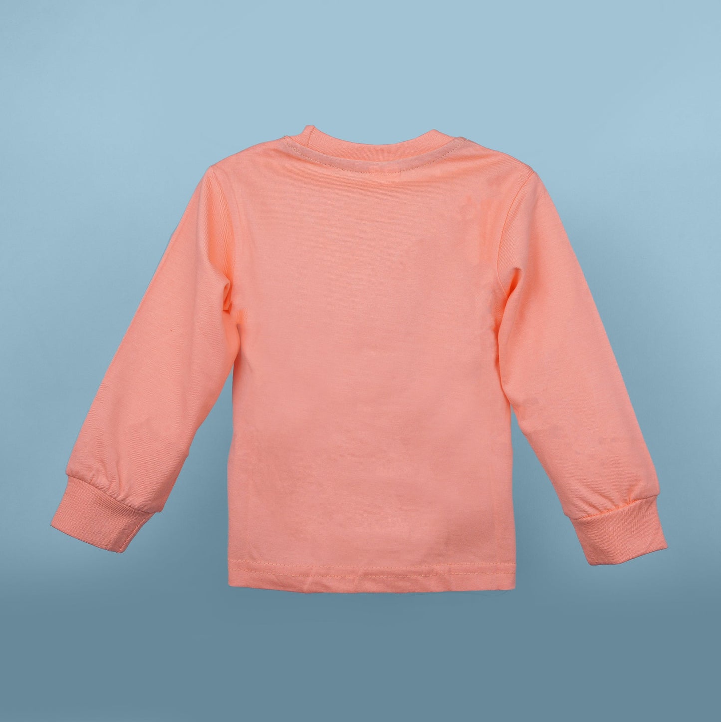 Say Hi! Big Premier Dark Peach Full Sleeve Cotton T-Shirt