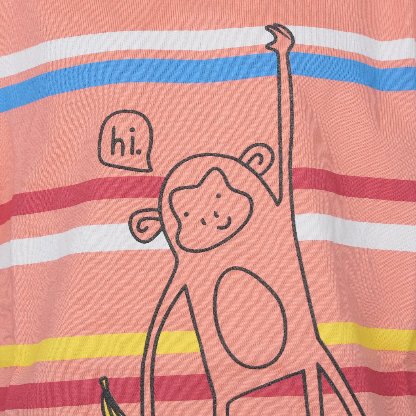 Say Hi! Big Premier Dark Peach Full Sleeve Cotton T-Shirt