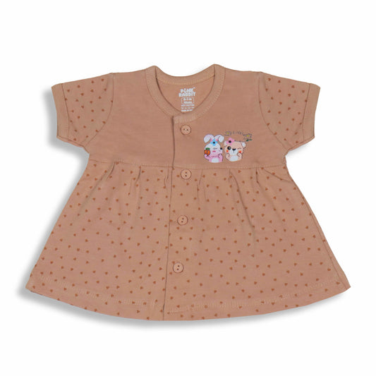Little Bunny Bliss: Soft Summer One-Piece Frock by Pink Rabbit