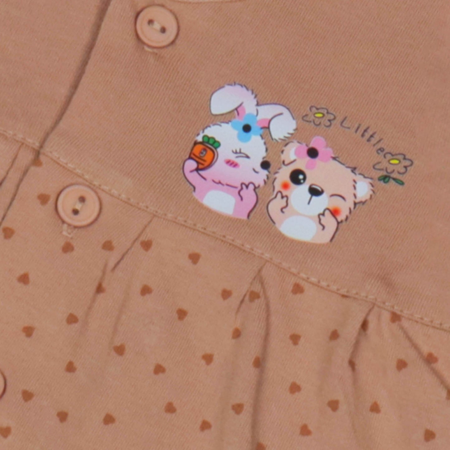 Little Bunny Bliss: Soft Summer One-Piece Frock by Pink Rabbit