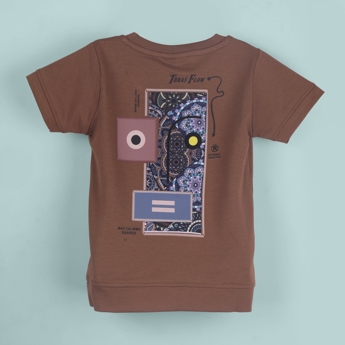 Smart & Stylish – Boys’ Brown Cotton Blend T-Shirt & Shorts