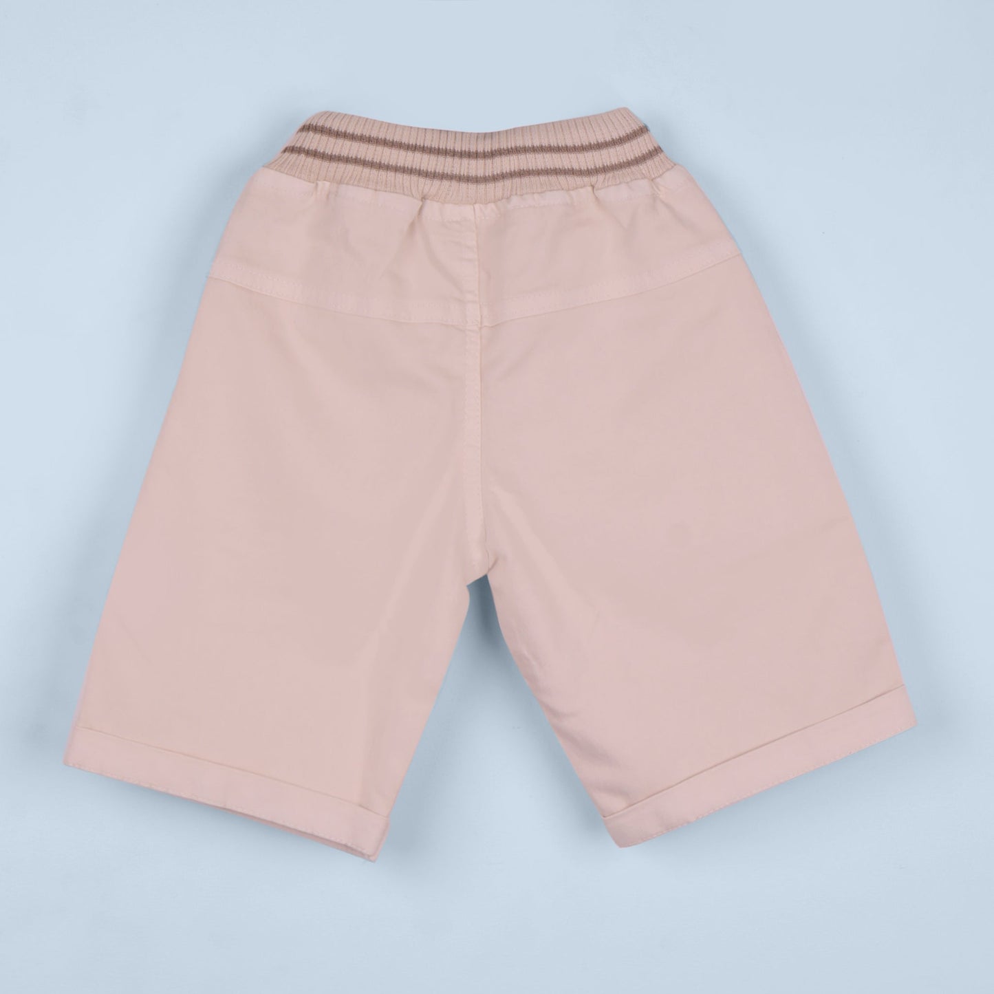 Everyday Cool – Boys’ Brown Cotton Blend Outfit with Denim Shorts
