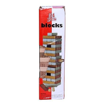 Tower Game – Wooden Number Blocks Stacking Fun for Kids & Adults – Indoor Board Play