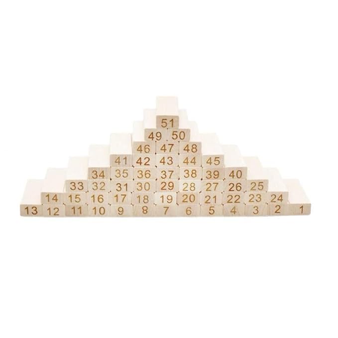 Tower Game – Wooden Number Blocks Stacking Fun for Kids & Adults – Indoor Board Play