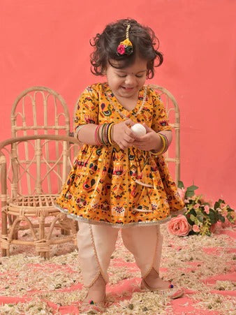 Mini Fashionista – Girls’ Trendy Dhoti Kurta Look