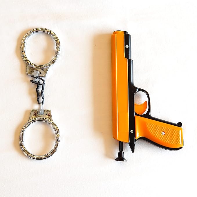 Special Police Play Set Gun – 56 Bullets, Holder & Handcuffs – Made in India – Age 4+