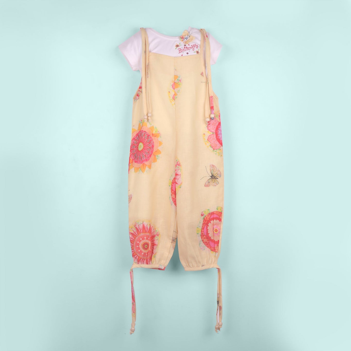 Cute & Playful – Girls’ Cotton Tee & Jogger Fit Romper by Myra