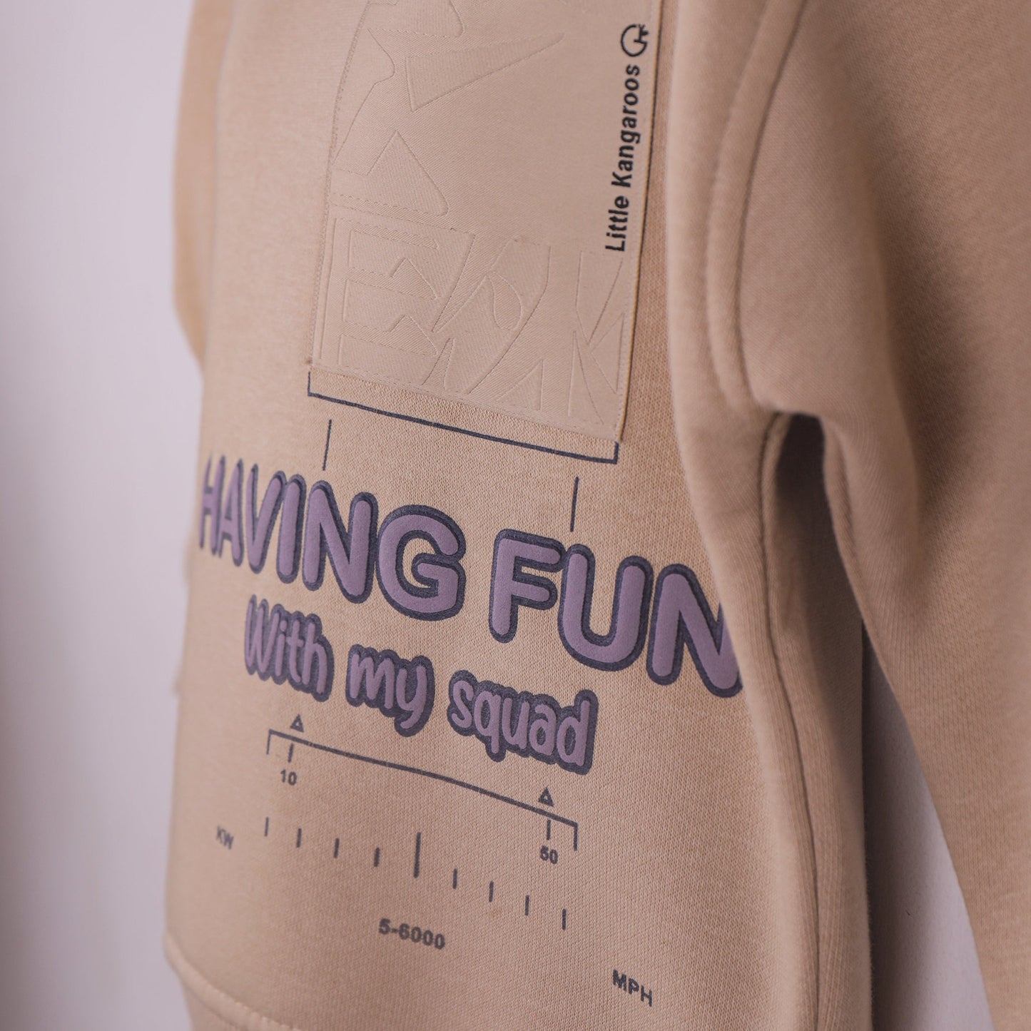 Squad Goals – Boys’ Light Khaaki Hoodie Sweatshirt