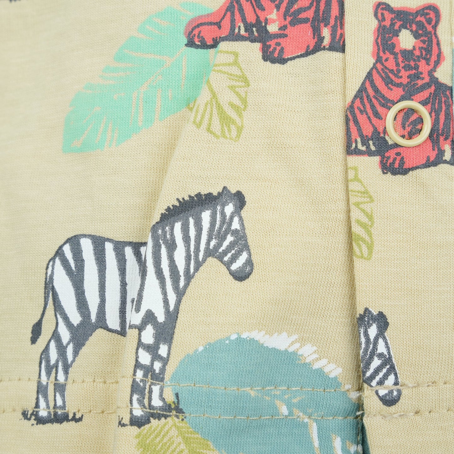 Cozy Nights: Khaaki Dark Cotton Pyjama Set for Girls