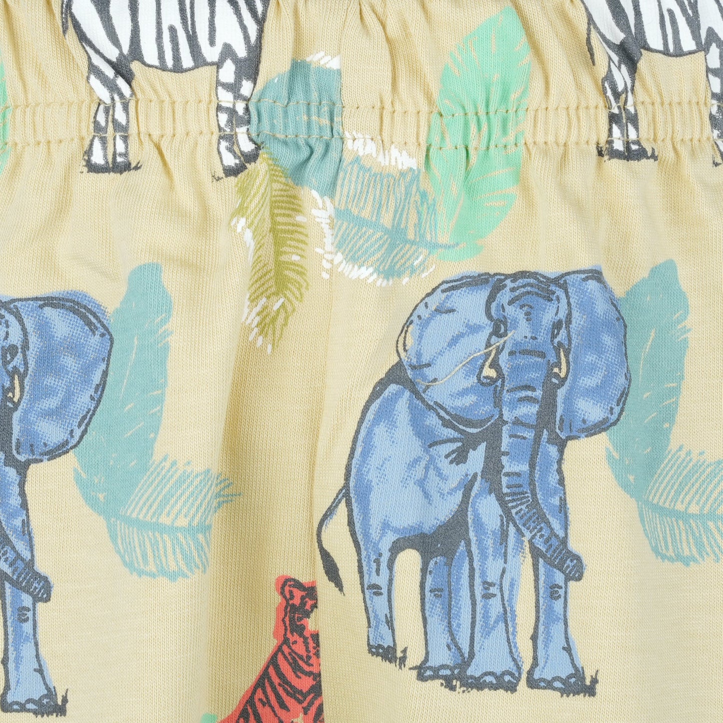 Cozy Nights: Khaaki Dark Cotton Pyjama Set for Girls