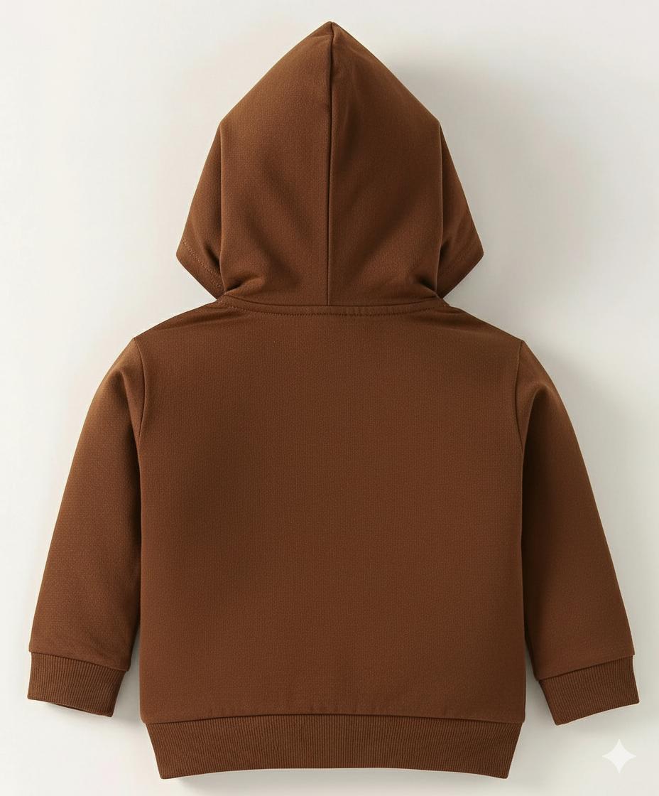 Camel Cozy: Zero Boys' Soft V-Neck Hooded Essential Sweatshirt with Dual Pockets