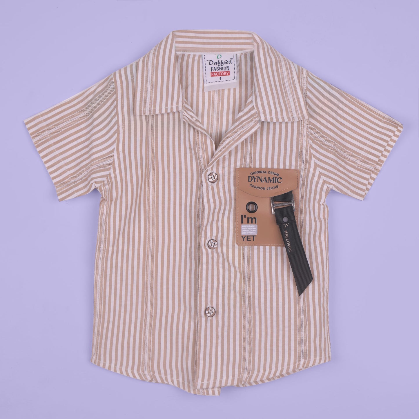 Daffodil Boys’ Summer Style – Shirt, Printed Tee & Shorts