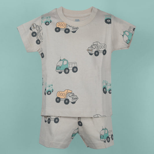 Adventure Ready: Pink Rabbit Camel T-Shirt & Shorts | Elastic Waist & Slip-On Comfort