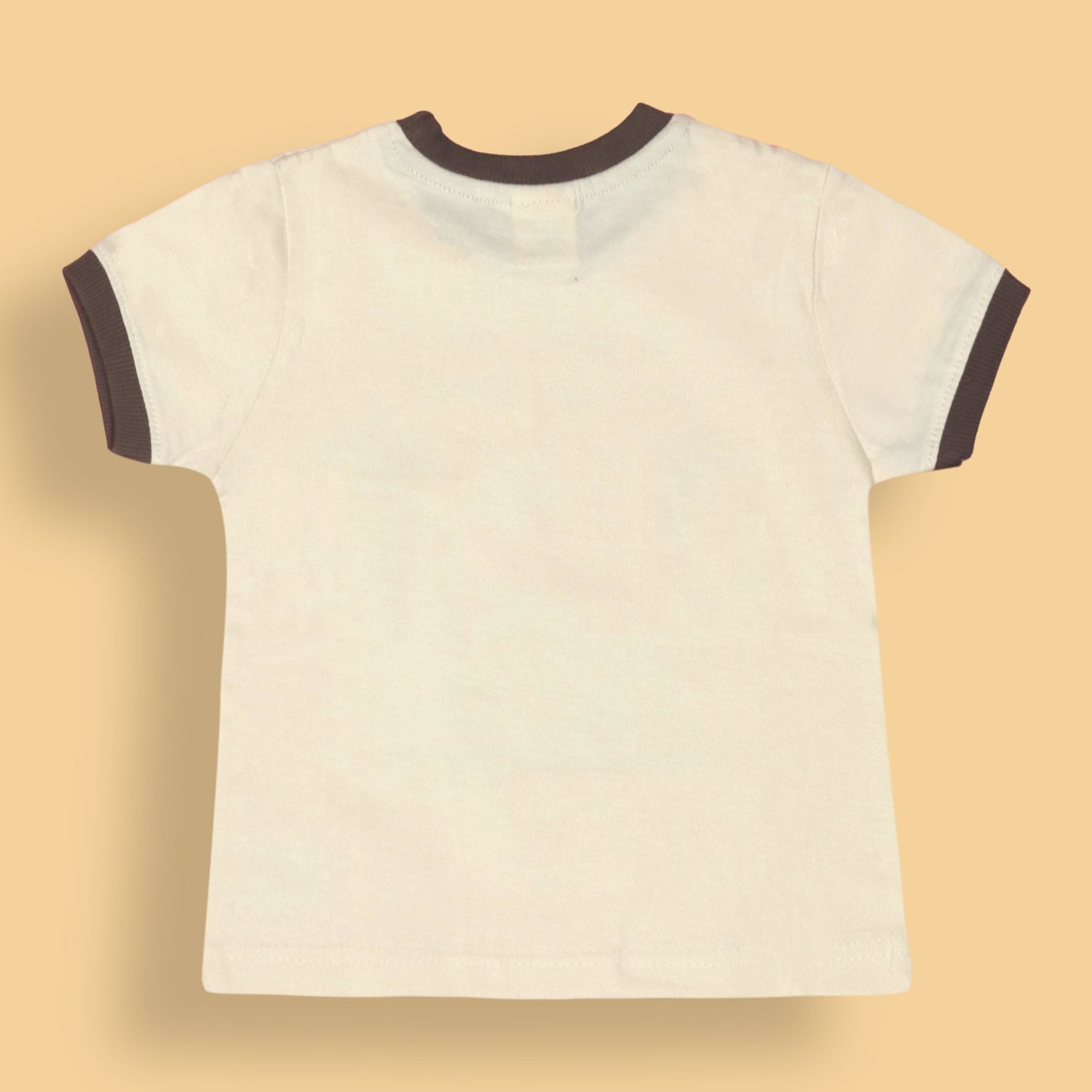 Meet Me at the Beach: Zero's Breezy Coffee Brown Tee & Shorts Set for Fun-Loving Boys
