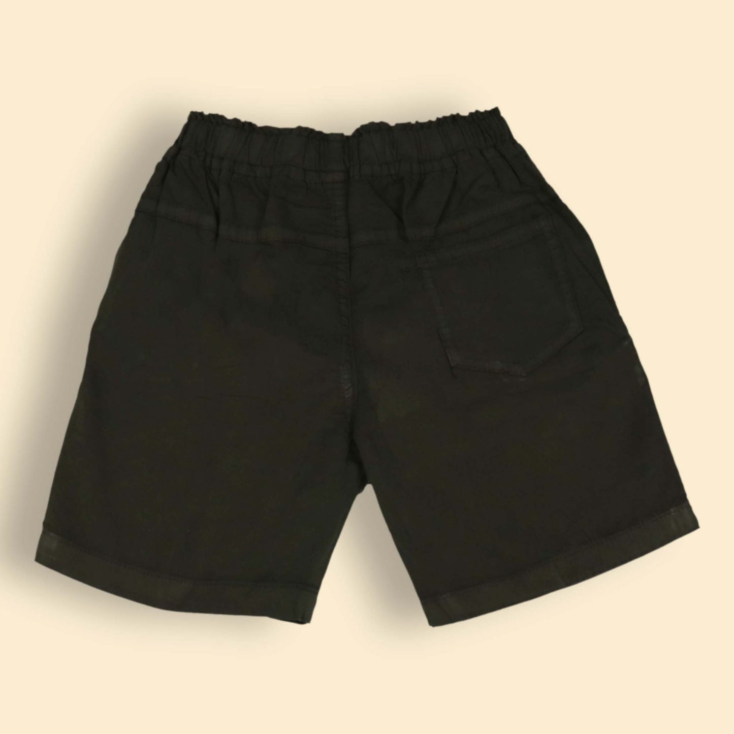 Oliokids Boys’ Essential Coffee Brown Shorts – Knee Length, Cotton Rib Fabric, Easy Slip-On with 3 Handy Pockets