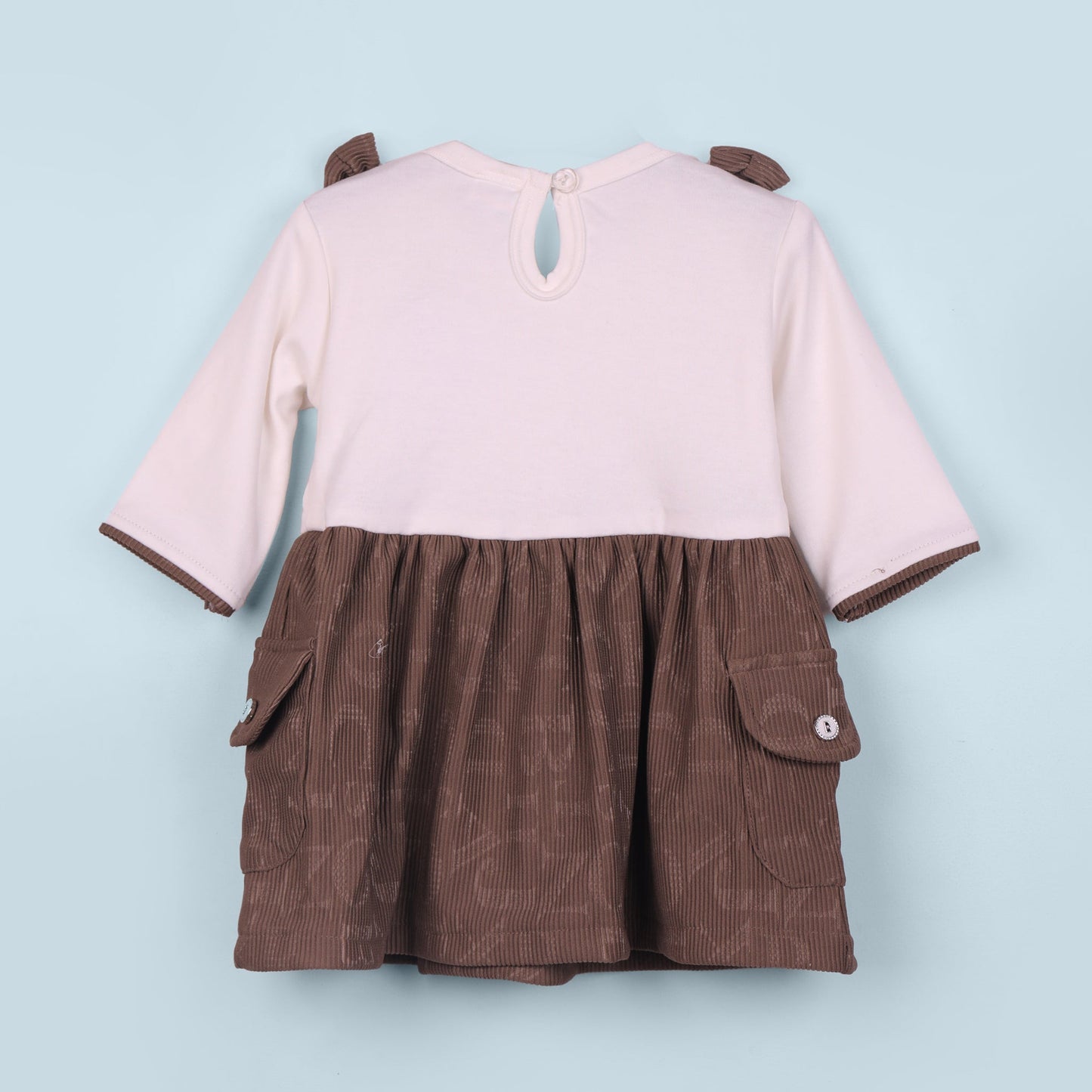 Kidzhive cotton blend frock & leggings: playful applique and easy slip-on comfort!