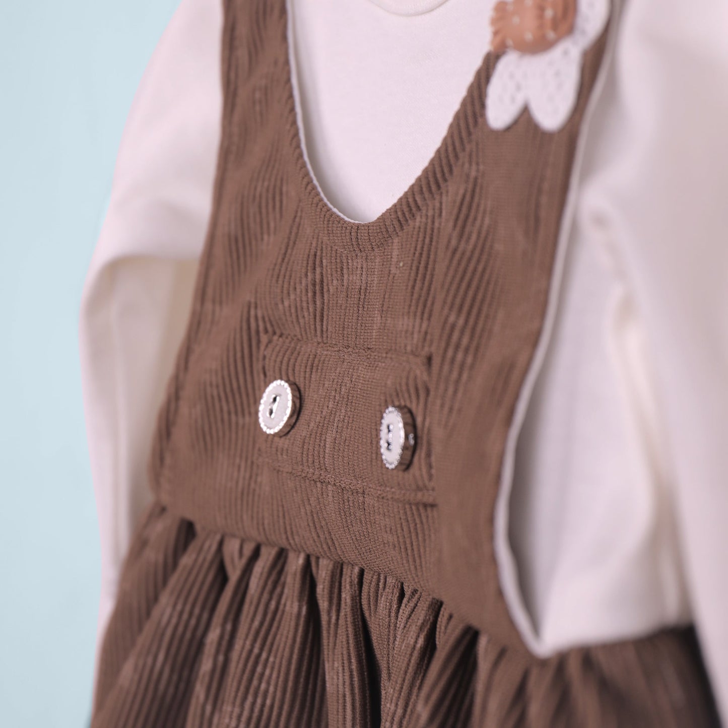 Kidzhive cotton blend frock & leggings: playful applique and easy slip-on comfort!