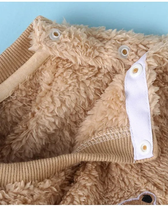 Teddy-Soft Tracksuit — Skin Fleece Sweatshirt & Pant Combo