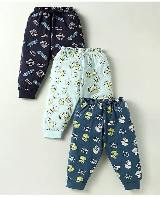 Cucumber Adventure Joggers – Pack of 3 Soft Cotton Pull‑Ons for Play, Nap & Everything In‑Between