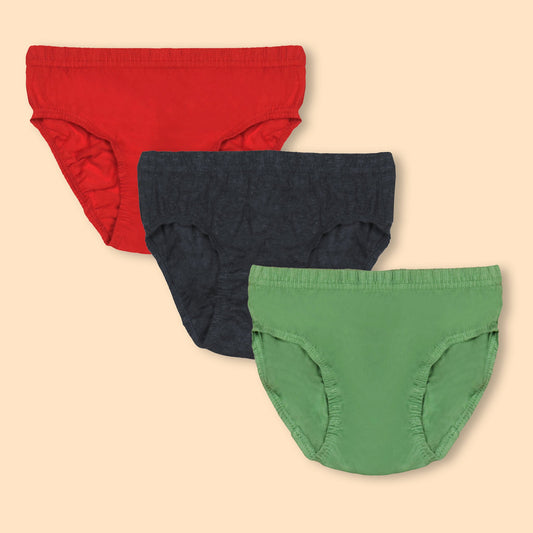 Body Care Boys Cotton Blend Briefs - Soft, Elasticated Pull-On 3-Pack - All-Season Essentials